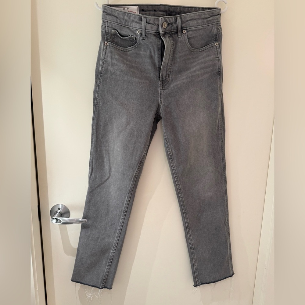 GAP Women's Straight Leg Jeans in Gray